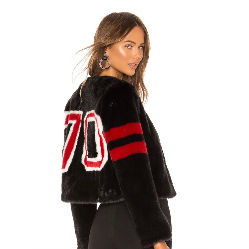 LPA Chuck Jacket in Black and Red sold on Revolve
